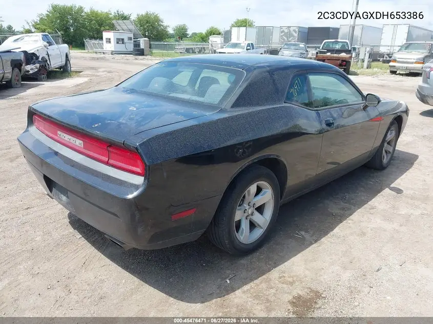 2013 Dodge Challenger Sxt VIN: 2C3CDYAGXDH653386 Lot: 45476471