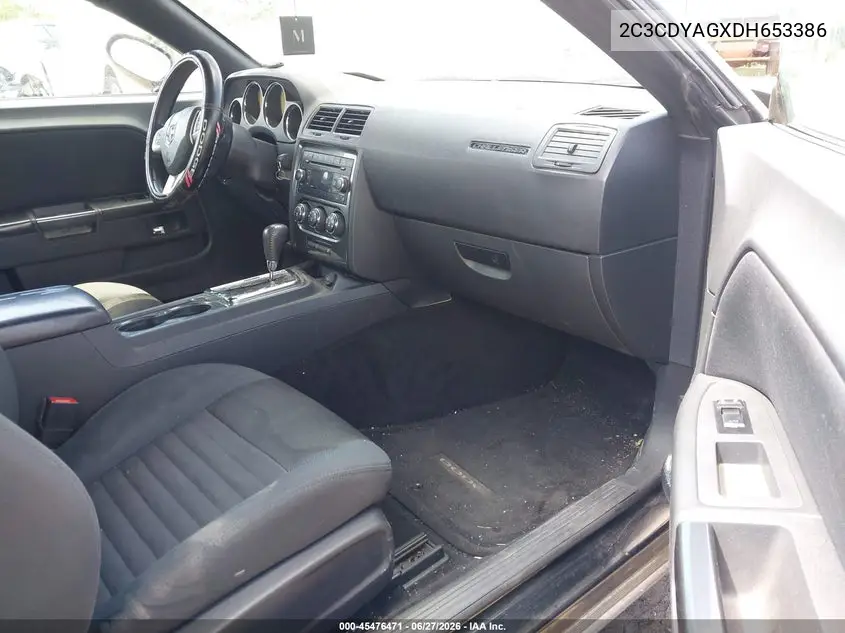 2013 Dodge Challenger Sxt VIN: 2C3CDYAGXDH653386 Lot: 45476471