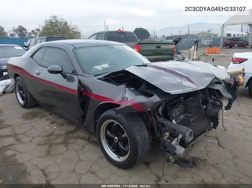 2C3CDYAG4EH233107 2014 Dodge Challenger Sxt
