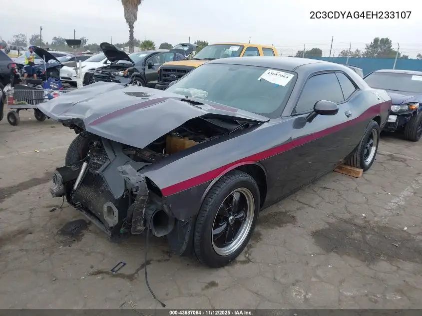 2C3CDYAG4EH233107 2014 Dodge Challenger Sxt