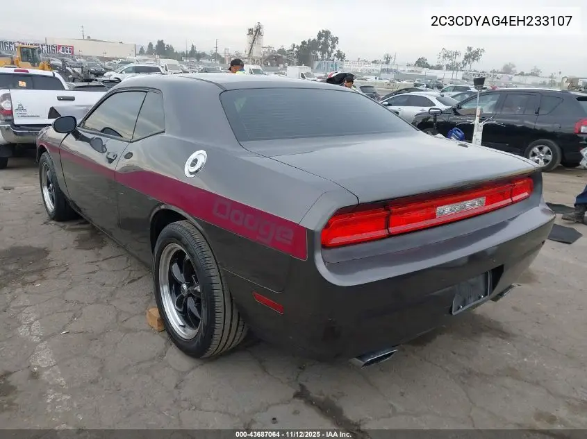 2C3CDYAG4EH233107 2014 Dodge Challenger Sxt
