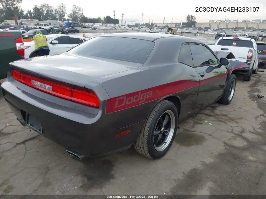 2C3CDYAG4EH233107 2014 Dodge Challenger Sxt