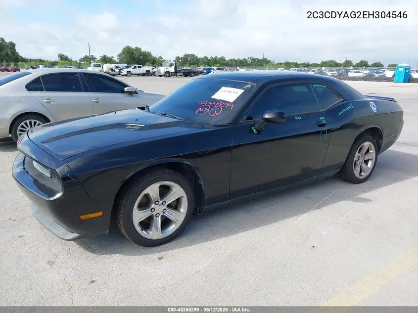 2014 Dodge Challenger Sxt VIN: 2C3CDYAG2EH304546 Lot: 45358299