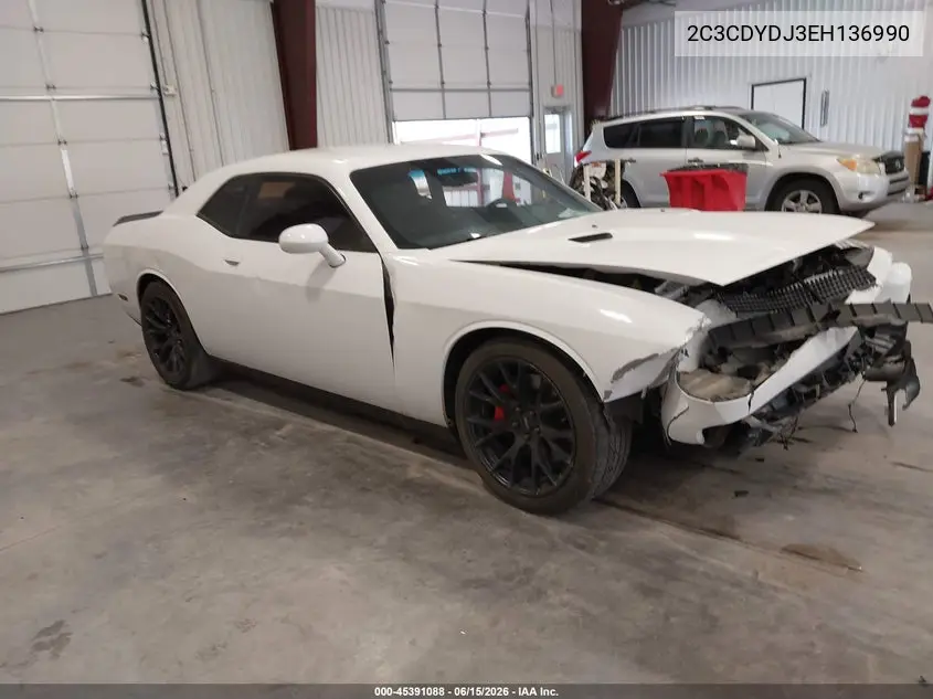 2014 Dodge Challenger Srt8 Core VIN: 2C3CDYDJ3EH136990 Lot: 45391088