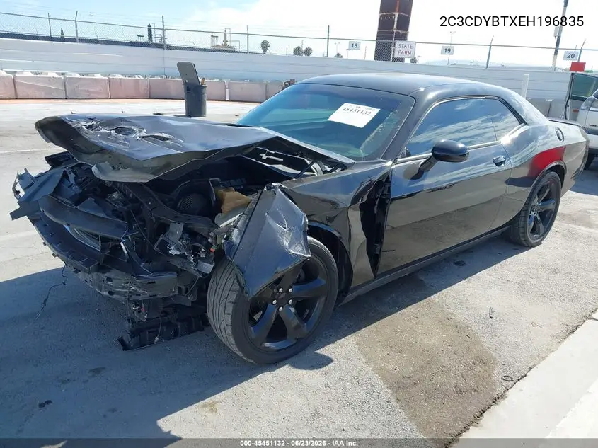 2014 Dodge Challenger R/T VIN: 2C3CDYBTXEH196835 Lot: 45451132