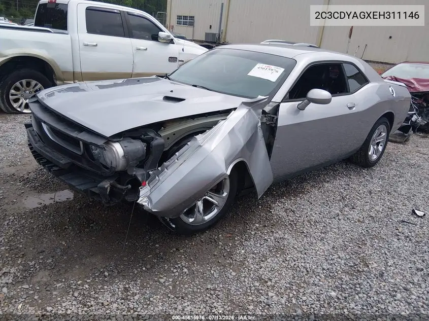 2014 Dodge Challenger Sxt VIN: 2C3CDYAGXEH311146 Lot: 45615976