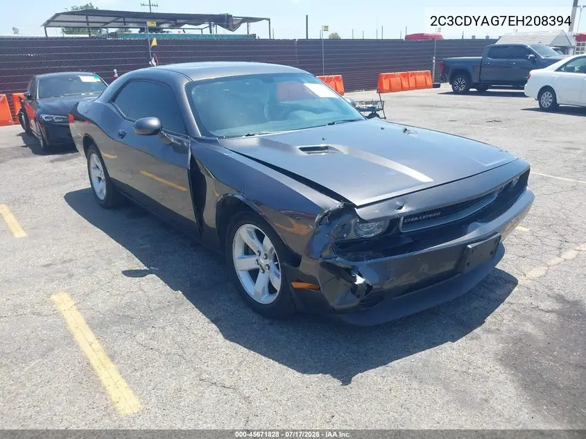 2014 Dodge Challenger Sxt VIN: 2C3CDYAG7EH208394 Lot: 45671828