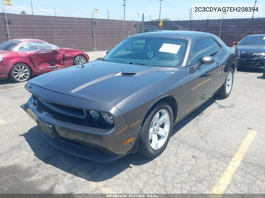 2014 Dodge Challenger Sxt VIN: 2C3CDYAG7EH208394 Lot: 45671828