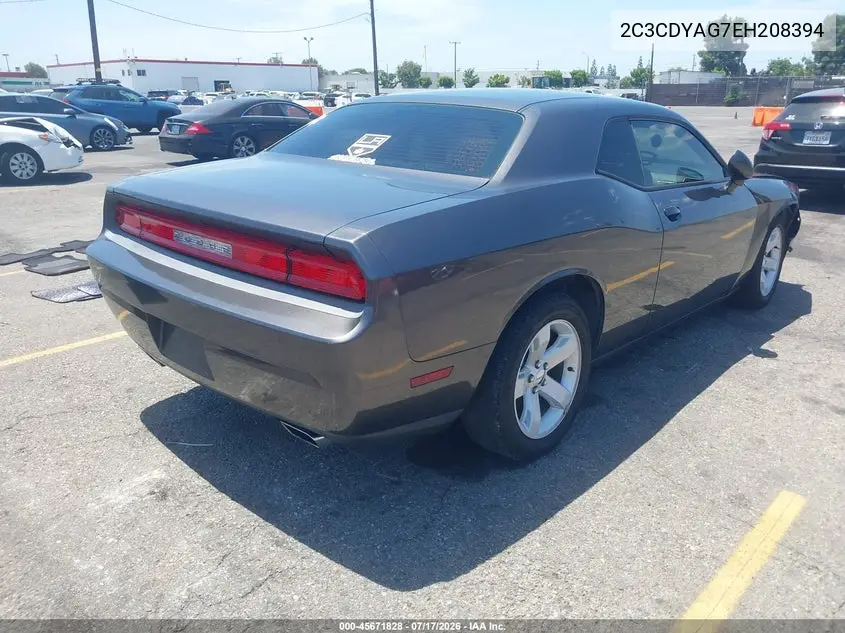 2014 Dodge Challenger Sxt VIN: 2C3CDYAG7EH208394 Lot: 45671828