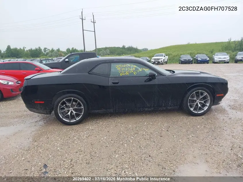 2015 Dodge Challenger Sxt VIN: 2C3CDZAG0FH707528 Lot: 20269402