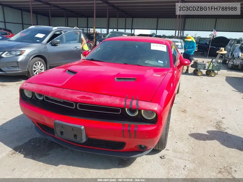 2015 Dodge Challenger Sxt Plus VIN: 2C3CDZBG1FH788988 Lot: 45412440