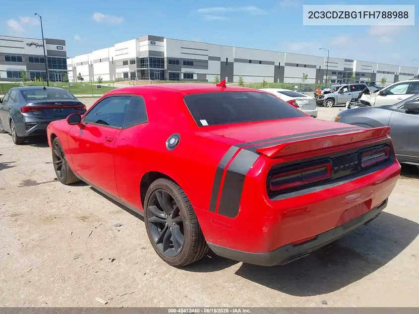2015 Dodge Challenger Sxt Plus VIN: 2C3CDZBG1FH788988 Lot: 45412440