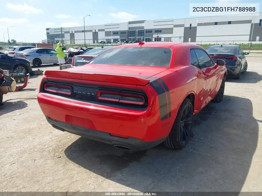 2015 Dodge Challenger Sxt Plus VIN: 2C3CDZBG1FH788988 Lot: 45412440