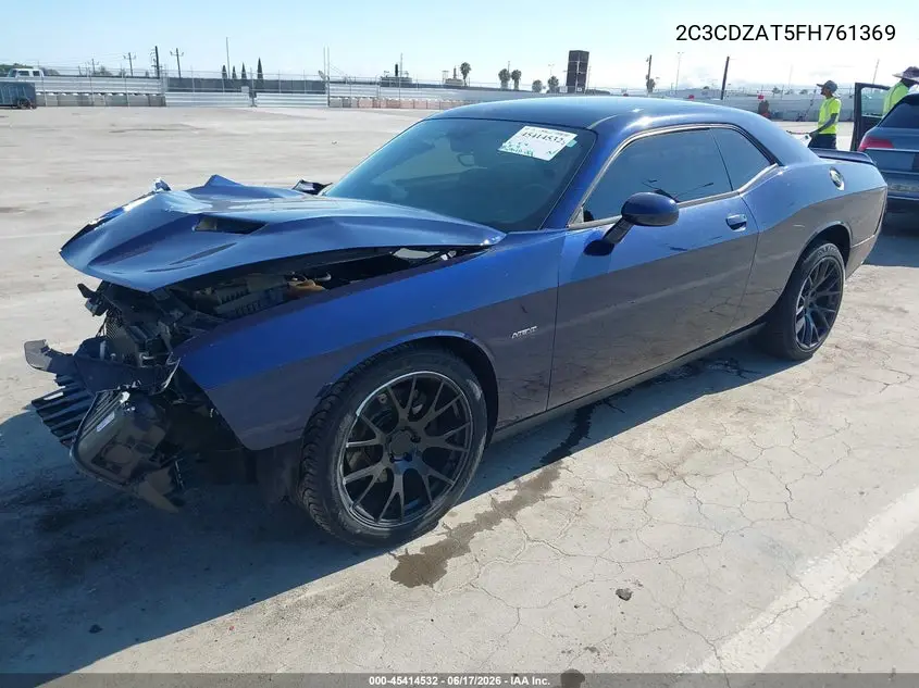 2015 Dodge Challenger R/T VIN: 2C3CDZAT5FH761369 Lot: 45414532