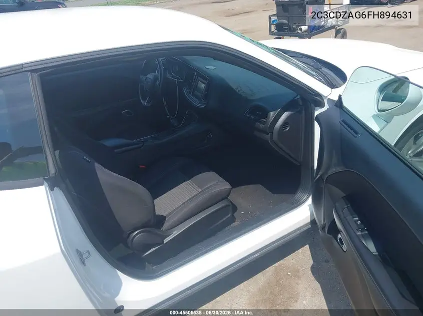 2015 Dodge Challenger Sxt VIN: 2C3CDZAG6FH894631 Lot: 45506535