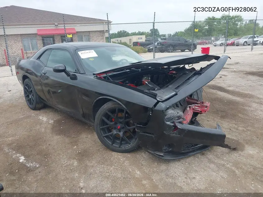 2015 Dodge Challenger Sxt VIN: 2C3CDZAG0FH928062 Lot: 45521452