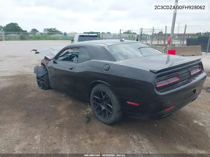 2015 Dodge Challenger Sxt VIN: 2C3CDZAG0FH928062 Lot: 45521452