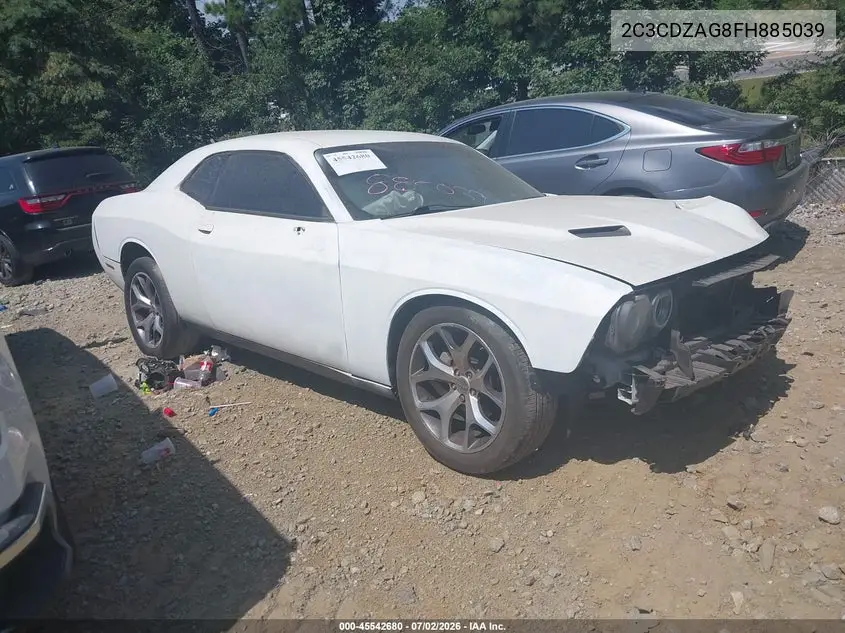 2015 Dodge Challenger Sxt VIN: 2C3CDZAG8FH885039 Lot: 45542680
