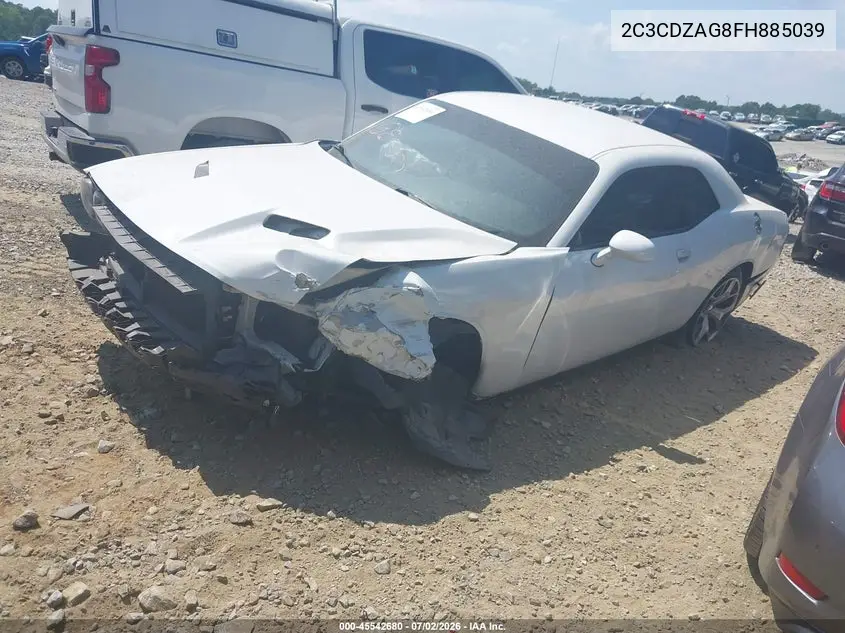 2015 Dodge Challenger Sxt VIN: 2C3CDZAG8FH885039 Lot: 45542680