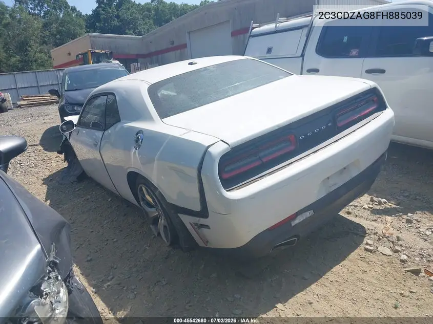 2015 Dodge Challenger Sxt VIN: 2C3CDZAG8FH885039 Lot: 45542680