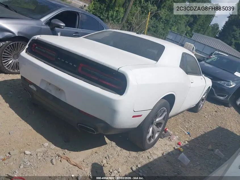 2015 Dodge Challenger Sxt VIN: 2C3CDZAG8FH885039 Lot: 45542680