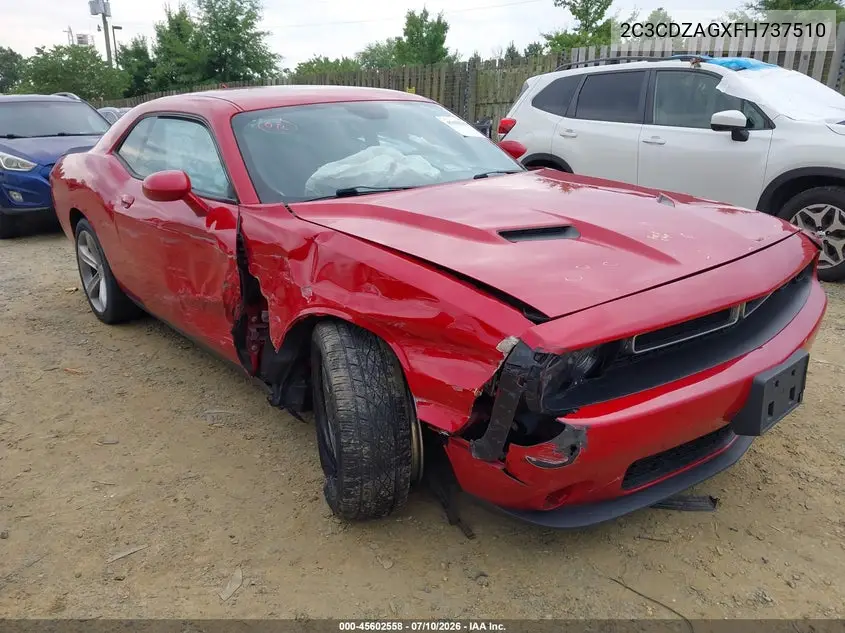 2015 Dodge Challenger Sxt VIN: 2C3CDZAGXFH737510 Lot: 45602558