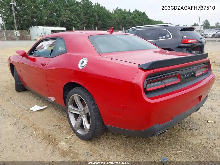 2015 Dodge Challenger Sxt VIN: 2C3CDZAGXFH737510 Lot: 45602558