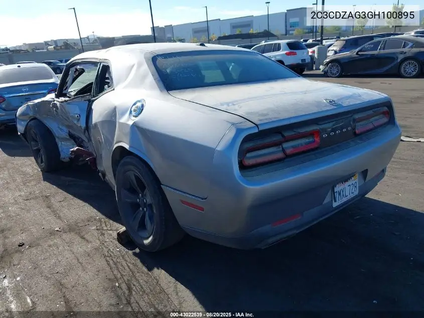 2C3CDZAG3GH100895 2016 Dodge Challenger Sxt