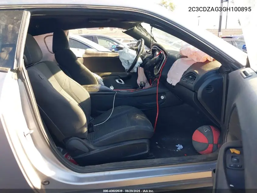2C3CDZAG3GH100895 2016 Dodge Challenger Sxt