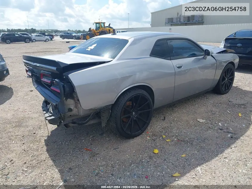 2016 Dodge Challenger Sxt VIN: 2C3CDZAG6GH254758 Lot: 45213964