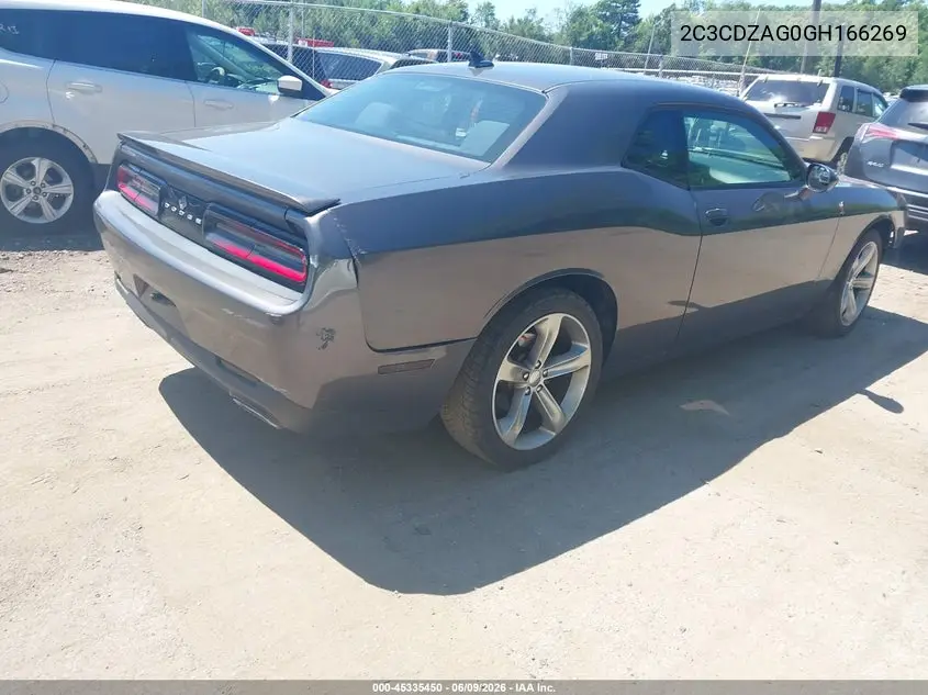 2016 Dodge Challenger Sxt VIN: 2C3CDZAG0GH166269 Lot: 45335450