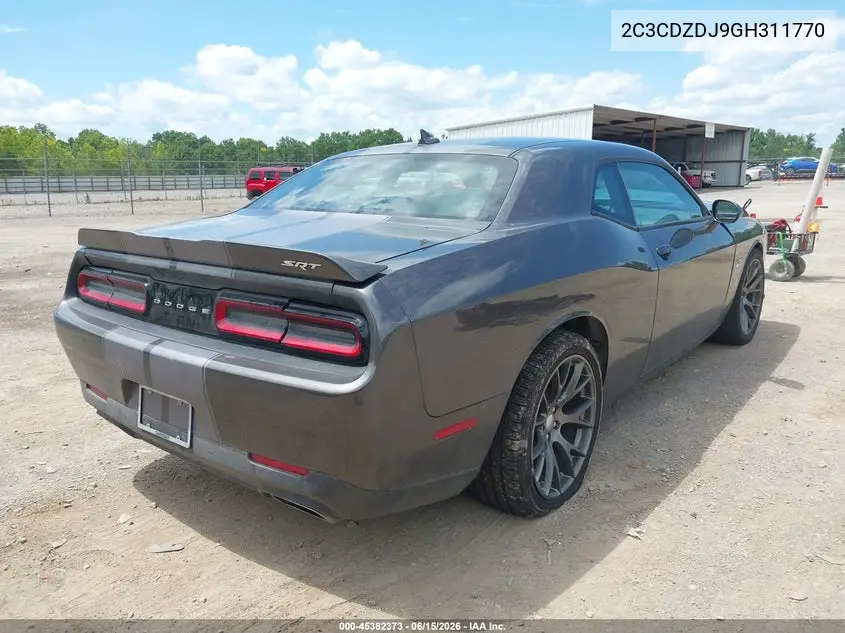 2016 Dodge Challenger Srt 392 VIN: 2C3CDZDJ9GH311770 Lot: 45382373