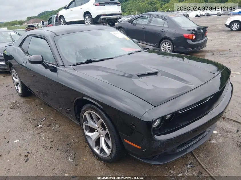 2016 Dodge Challenger Sxt Plus VIN: 2C3CDZAG7GH312148 Lot: 45455273