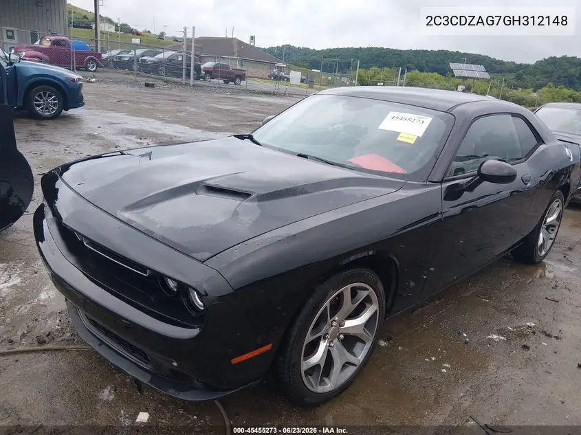 2016 Dodge Challenger Sxt Plus VIN: 2C3CDZAG7GH312148 Lot: 45455273