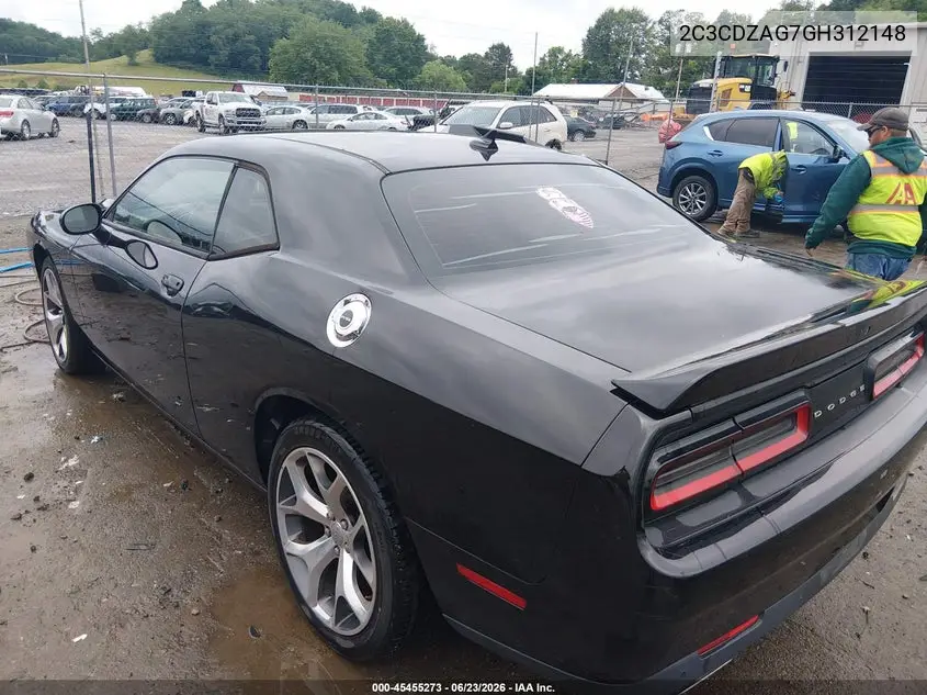2016 Dodge Challenger Sxt Plus VIN: 2C3CDZAG7GH312148 Lot: 45455273