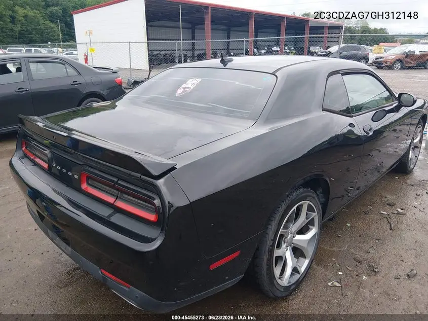 2016 Dodge Challenger Sxt Plus VIN: 2C3CDZAG7GH312148 Lot: 45455273