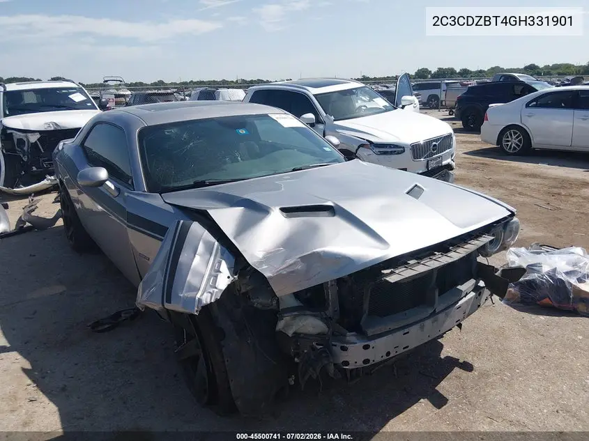 2016 Dodge Challenger R/T VIN: 2C3CDZBT4GH331901 Lot: 45500741