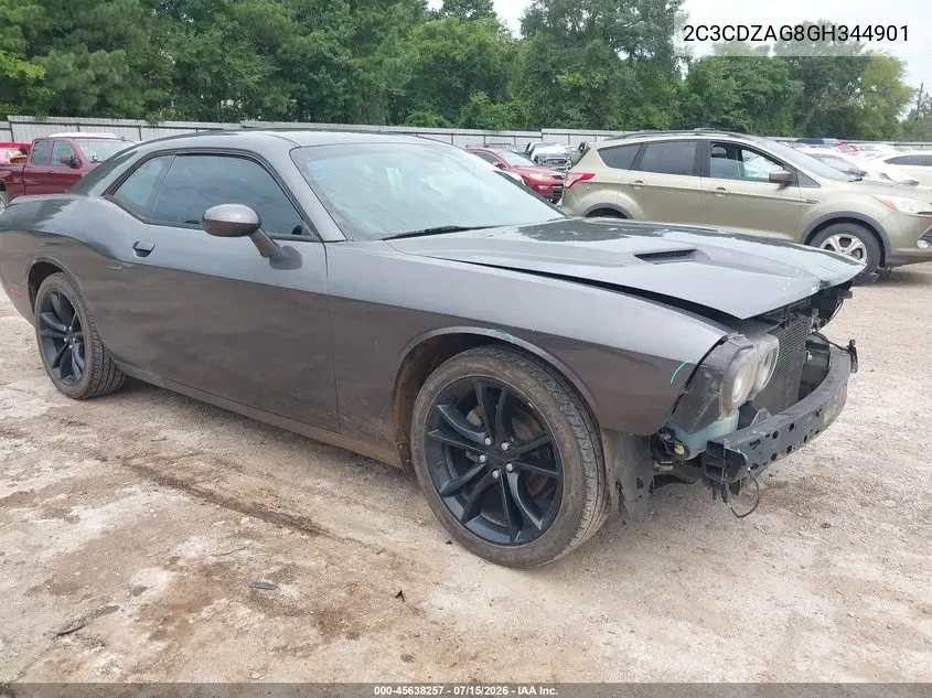 2016 Dodge Challenger Sxt VIN: 2C3CDZAG8GH344901 Lot: 45638257