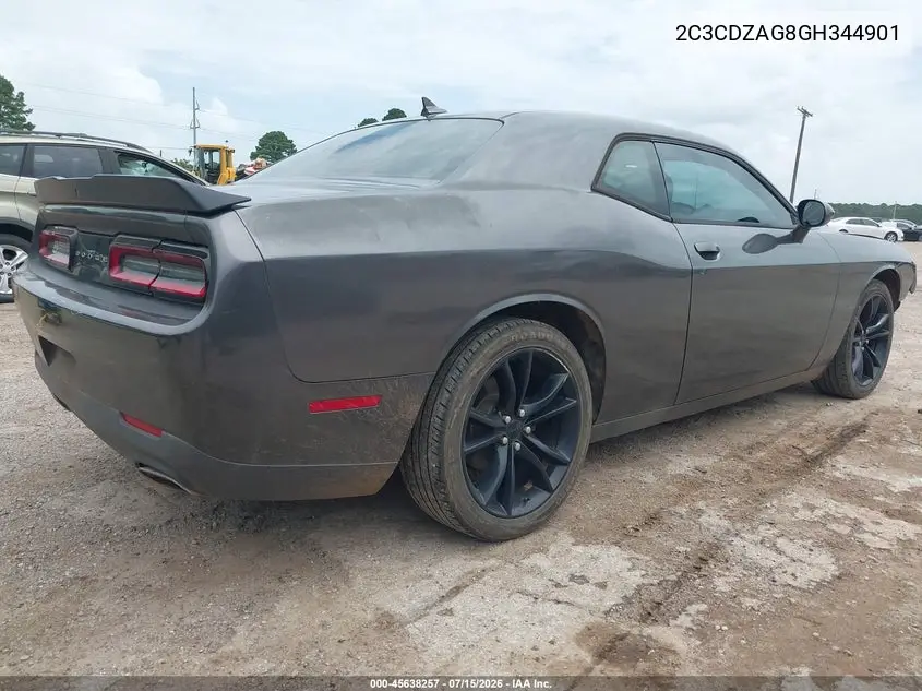 2016 Dodge Challenger Sxt VIN: 2C3CDZAG8GH344901 Lot: 45638257