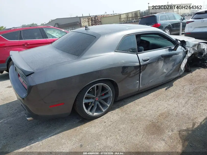 2016 Dodge Challenger R/T Plus VIN: 2C3CDZBT4GH264362 Lot: 45669350