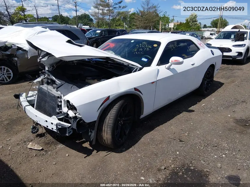 2017 Dodge Challenger Sxt Plus VIN: 2C3CDZAG2HH509049 Lot: 45213510