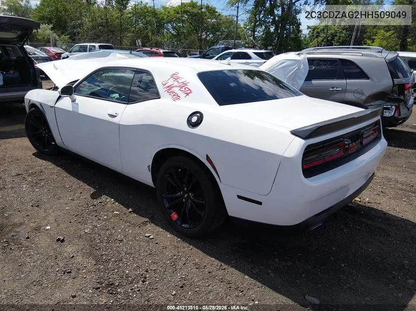 2017 Dodge Challenger Sxt Plus VIN: 2C3CDZAG2HH509049 Lot: 45213510