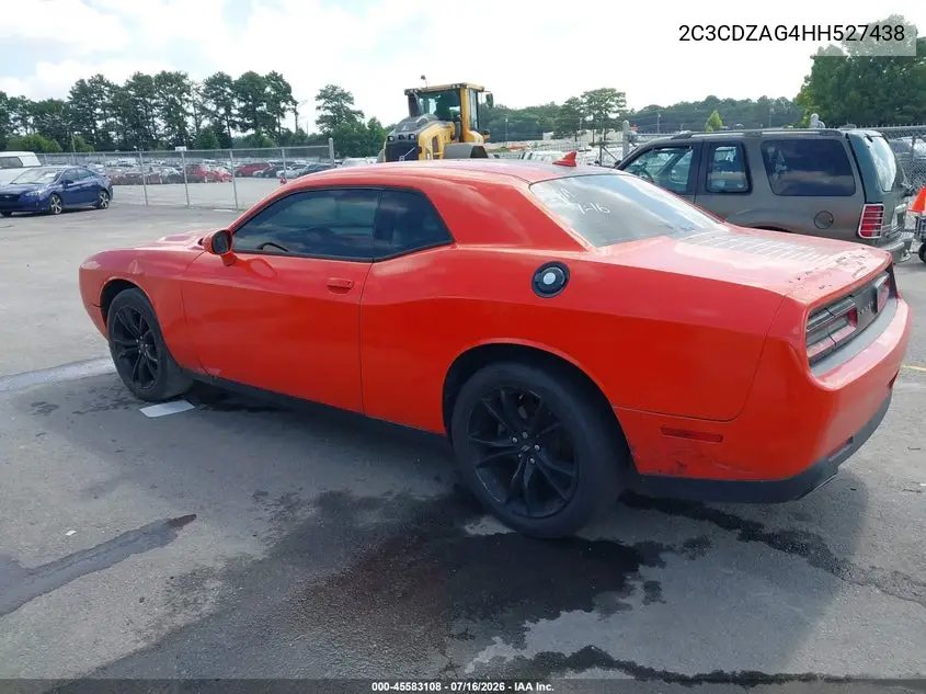 2017 Dodge Challenger Sxt Plus VIN: 2C3CDZAG4HH527438 Lot: 45583108