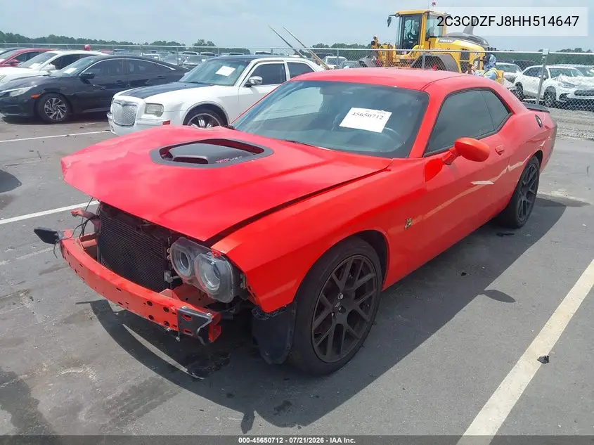 2017 Dodge Challenger 392 Hemi Scat Pack Shaker VIN: 2C3CDZFJ8HH514647 Lot: 45650712