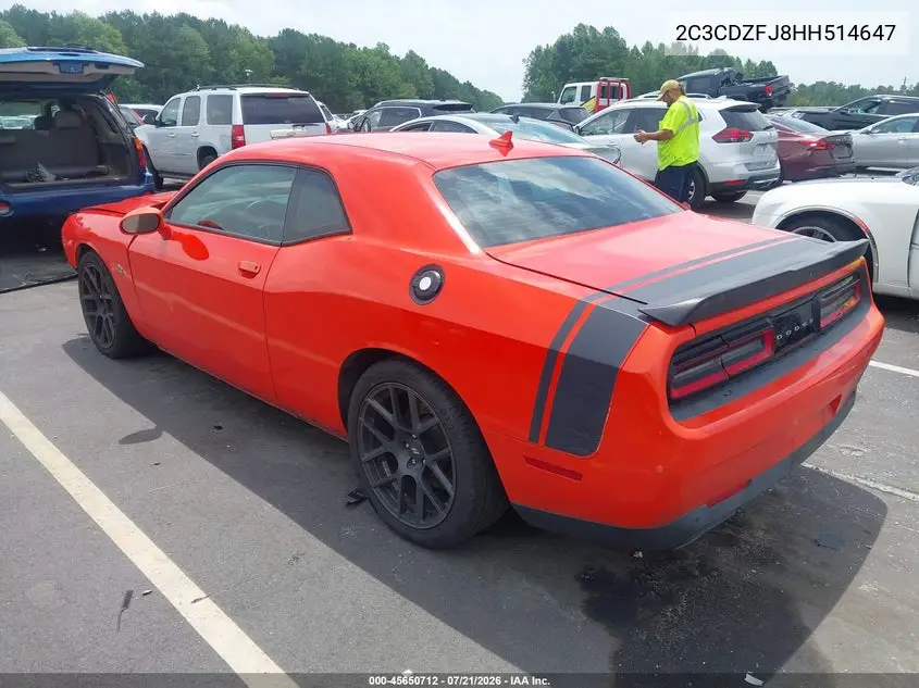2017 Dodge Challenger 392 Hemi Scat Pack Shaker VIN: 2C3CDZFJ8HH514647 Lot: 45650712