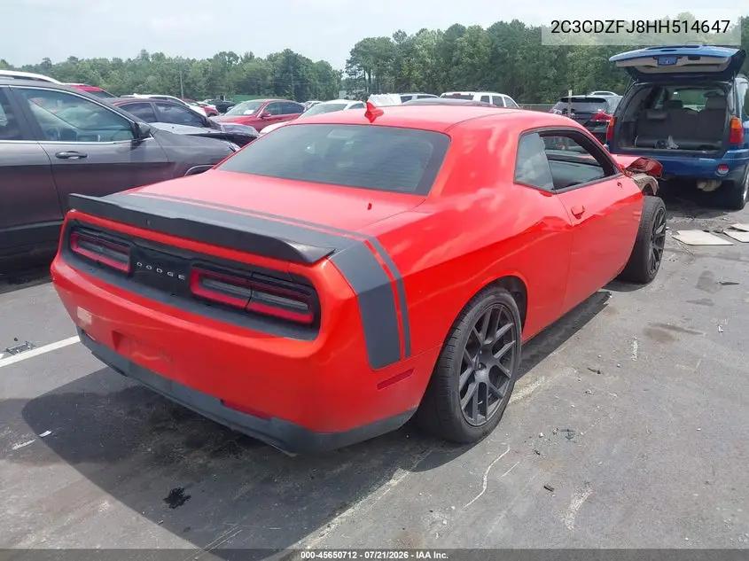 2017 Dodge Challenger 392 Hemi Scat Pack Shaker VIN: 2C3CDZFJ8HH514647 Lot: 45650712
