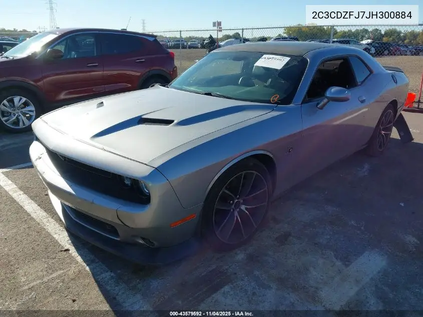 2C3CDZFJ7JH300884 2018 Dodge Challenger R/T Scat Pack