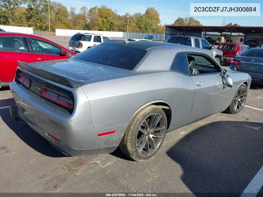 2C3CDZFJ7JH300884 2018 Dodge Challenger R/T Scat Pack