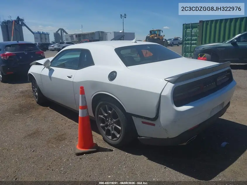 2018 Dodge Challenger Gt Awd VIN: 2C3CDZGG8JH322976 Lot: 45319251