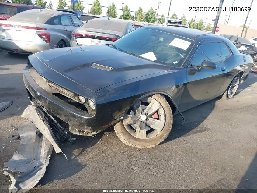 2018 Dodge Challenger Sxt VIN: 2C3CDZAG1JH183699 Lot: 45427892